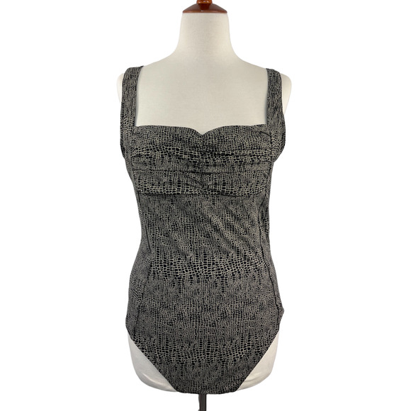 Calvin Klein Snakeskin One Piece Swimsuit Size XL - Picture 1 of 7